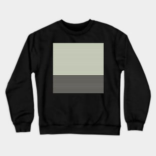 Sage Green and Black Colorblock Thin Stripes Crewneck Sweatshirt